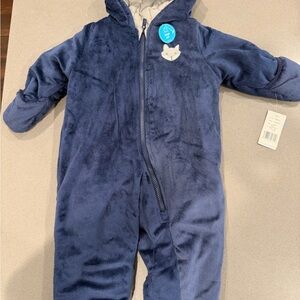 Carter New Blue C220H55 6/9M hooded with ears Winter outfit